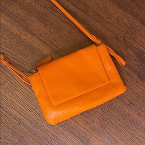 Zara Vibrant Orange Crossbody Bag